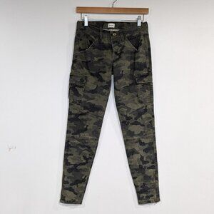 BNWT Sneak Peek Camo Cargo Skinny Jeans with Zipper Cuffs Green Size 3